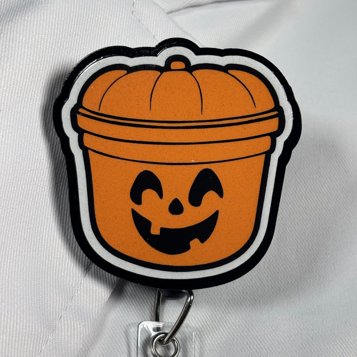 Pumpkin Bucket Badge Reel